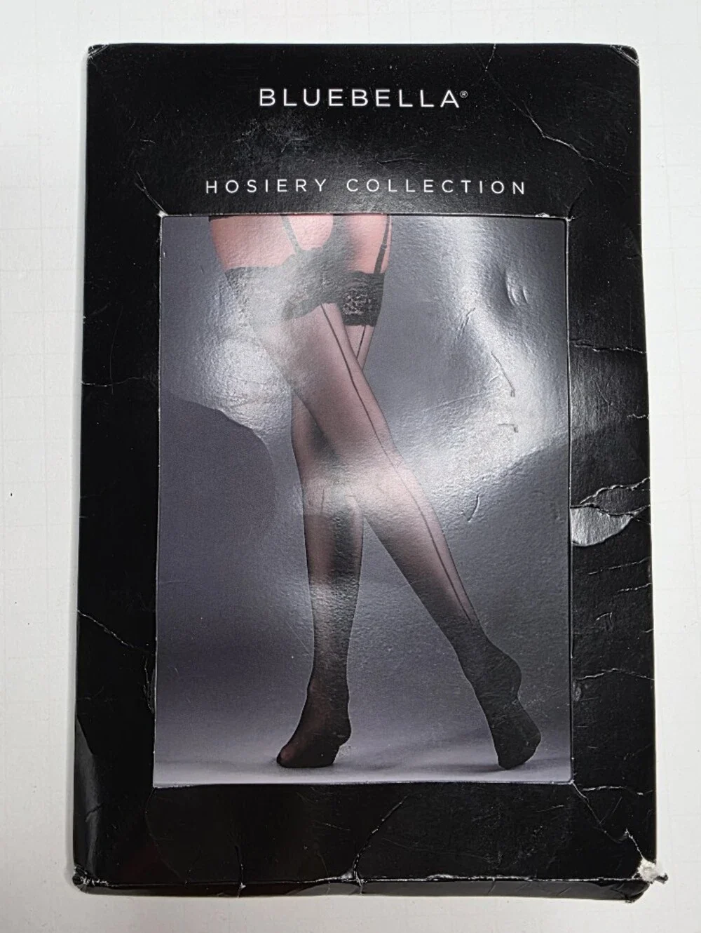 Bluebella Back Seam Lace Top Stockings Black New